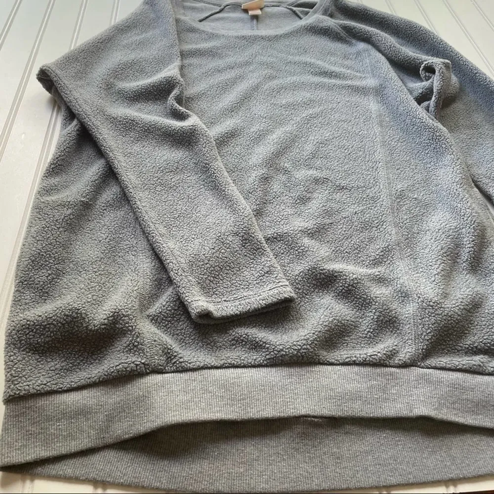 Mossimo Supply Fleece Tunic Sweatshirt Gray Size Small Pockets Oversized casual Purple Size M - Image 6