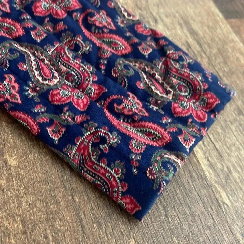 Nadia Vintage Quilted Jacket Cardigan  in Navy Size Small - Image 5