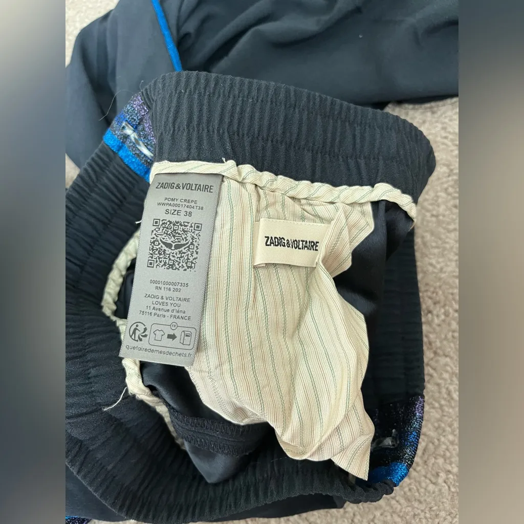 ZADIG & VOLTAIRE Pomy Crepe track pants with tuxedo stripe - Image 9