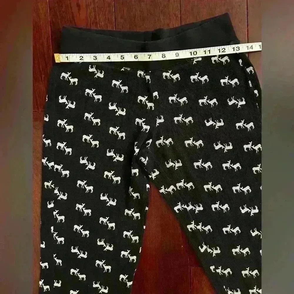 Victoria’s Secret Women’s Thermal Joggers Pants Black/White Deer Size XS - Image 8