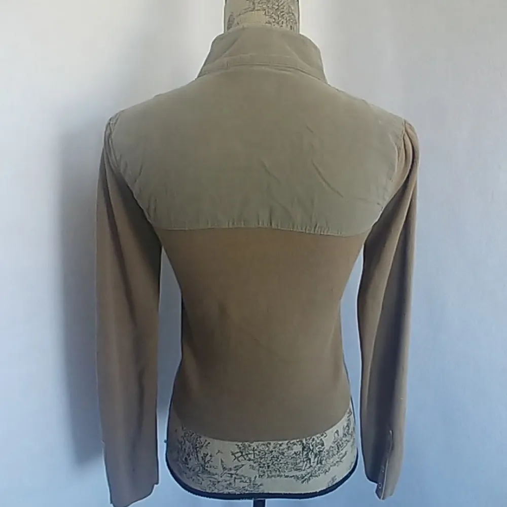 Twiggy Corduroy with Sweater Sleeve Jacket Tan Size M - Image 4
