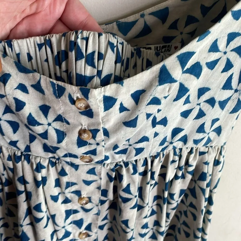 ciao lucia Diana Printed Cotton Dress Pinwheel White Size XS - Image 12