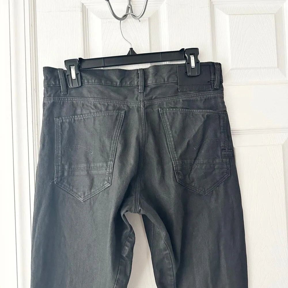 G Star Raw Arc 3D Washed Black Wax Finish Boyfriend Low Rise Denim Jeans 27 - Image 11