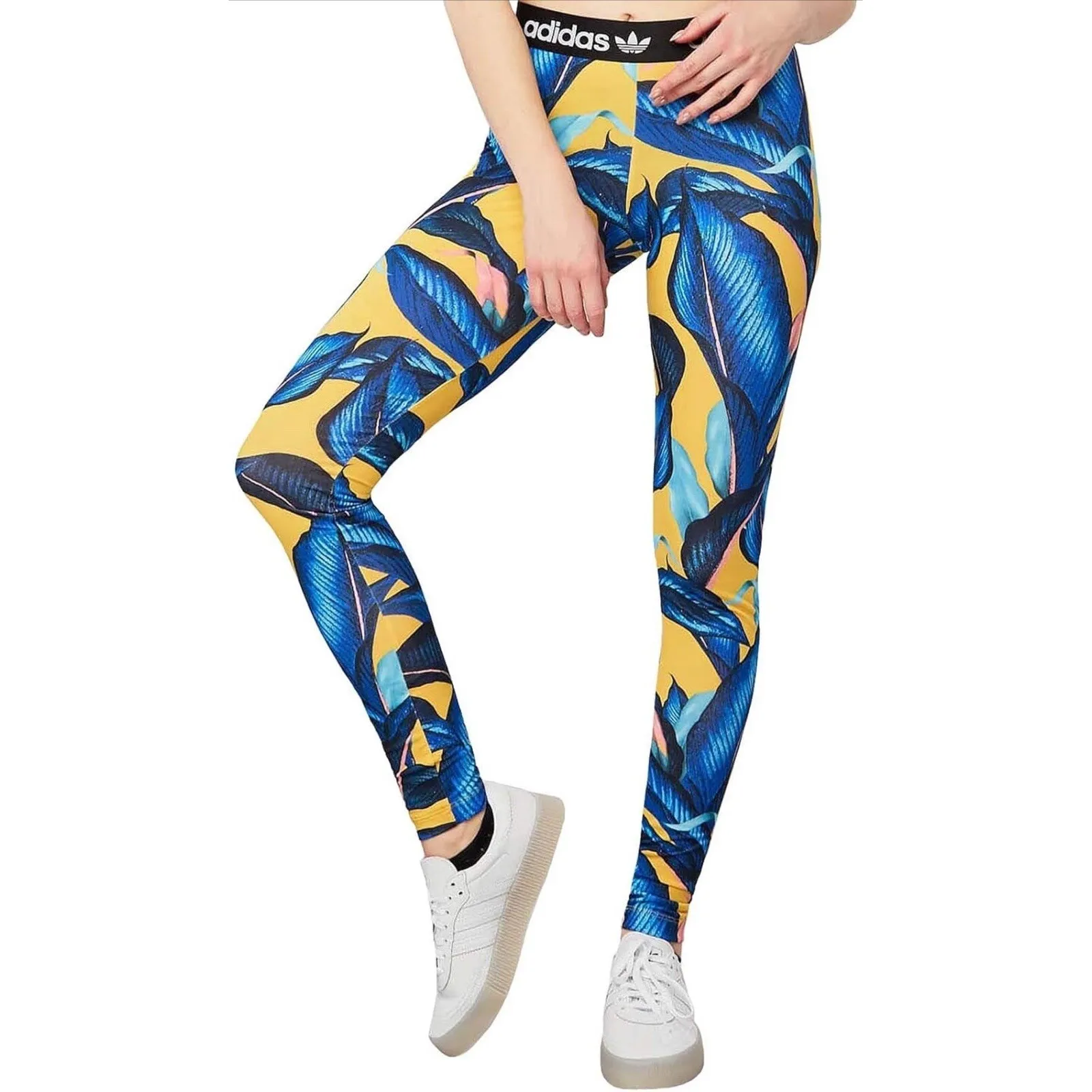 Adidas The Farm Passinho TIGHT Dynamic yoga gym Running AOP Leggings Womens sz S - Image 2