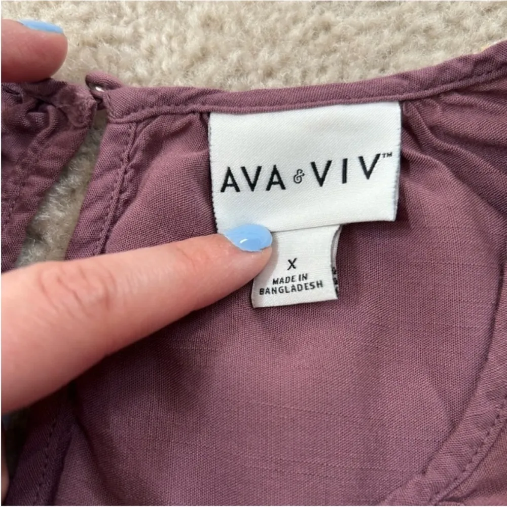 Drop Waist Peplum Ruffle Dress Lilac Purple Pockets Fall Feminine - Image 3