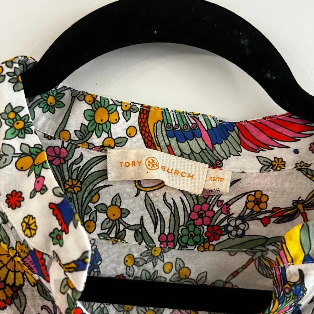 219 Tory Burch Printed Shirt Dress Promised Land Size XS - Image 6