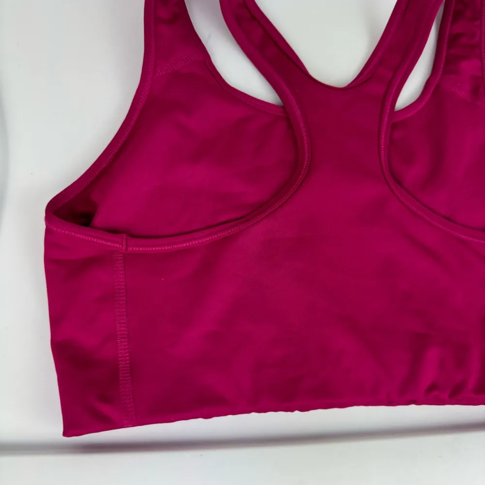 Nike Dri Fit Sports Bra Magenta Pink Sz Large Nike Swoosh Activewear - Image 8
