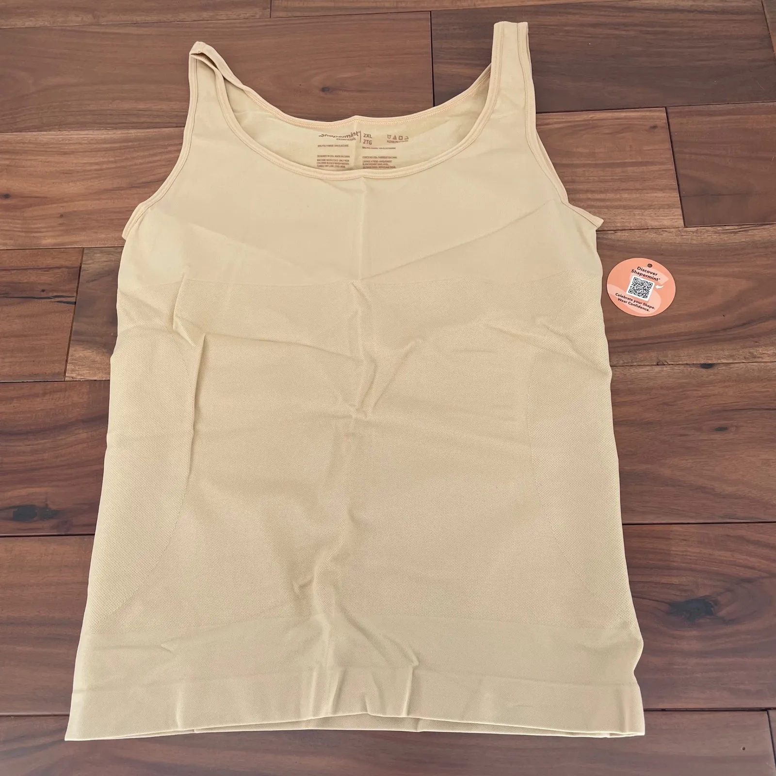 Shapermint Essentials All Day Every Day Tank Cami Chai XXL Tan Size undefined - Image 2