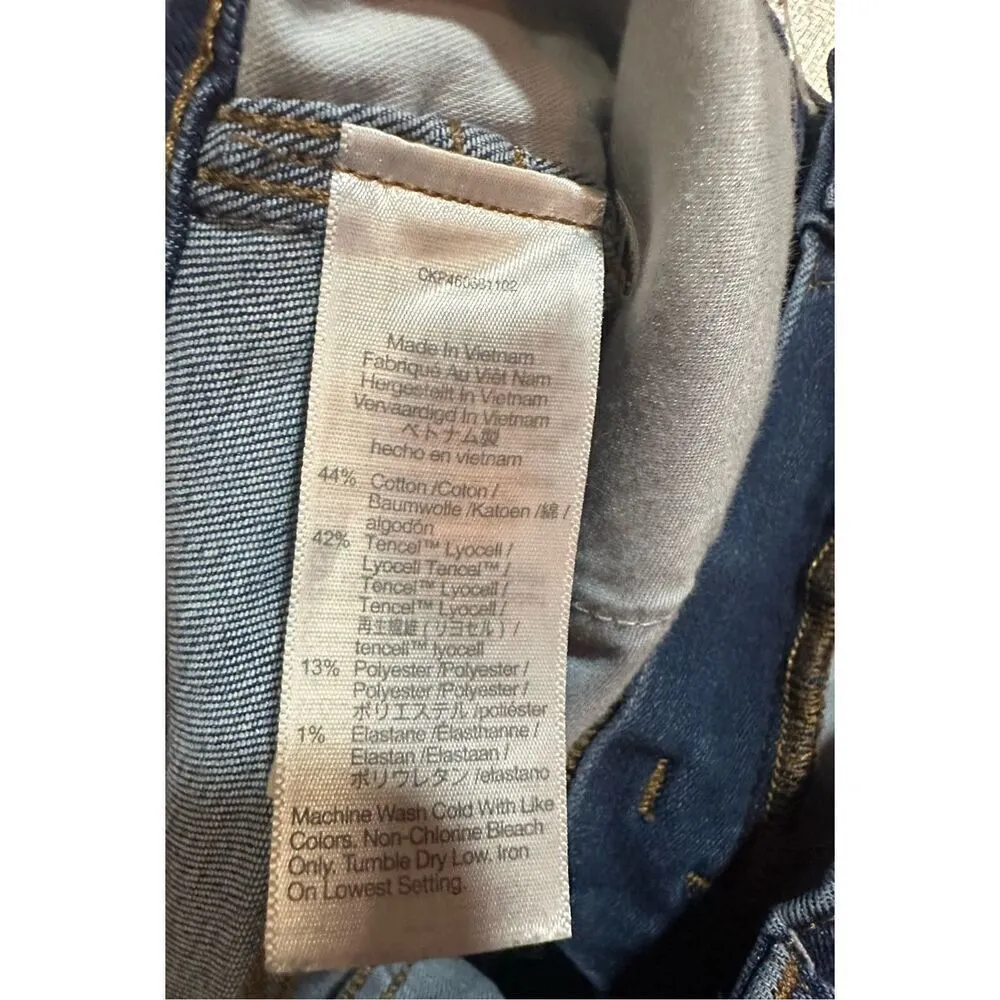 Madewell Mid-Rise Stovepipe Straight Leg Jeans in Leman Wash Sz 25 - Image 9