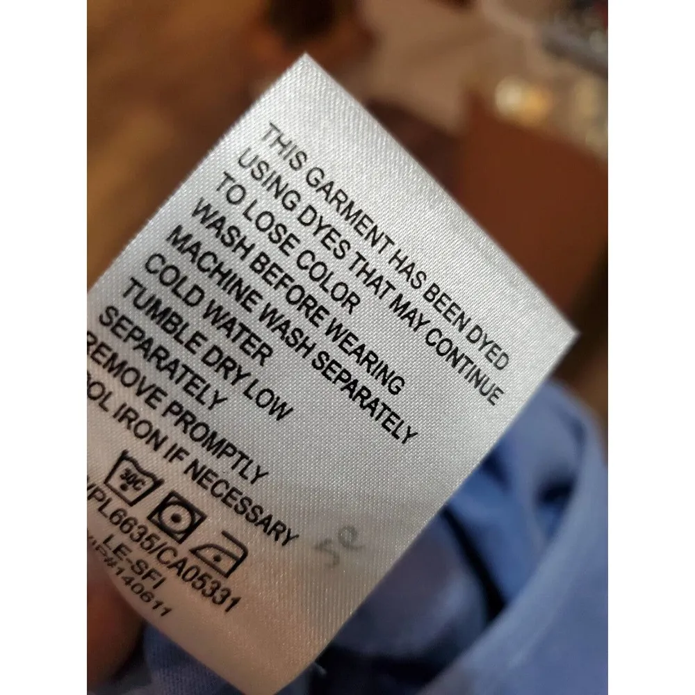 Woolrich Womens Blue 100% Cotton Sleeveless Round Neck Knee Length Dress Small - Image 11