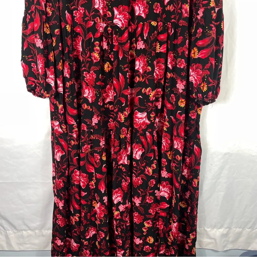 Terra & Sky Maxi Floral Bohemian Dress Long Sleeve - Image 5