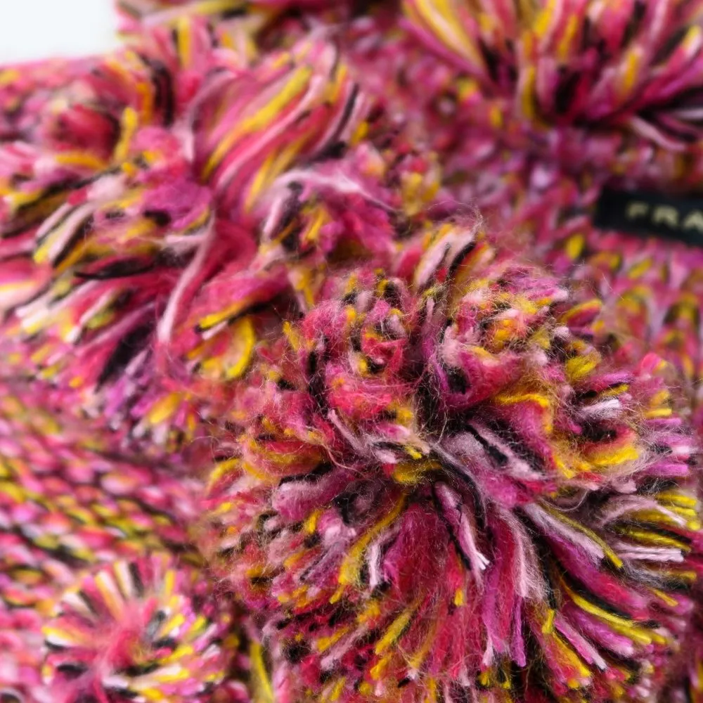 Frangi Pink Pom Pom Knit Cardigan Sweater - Image 4