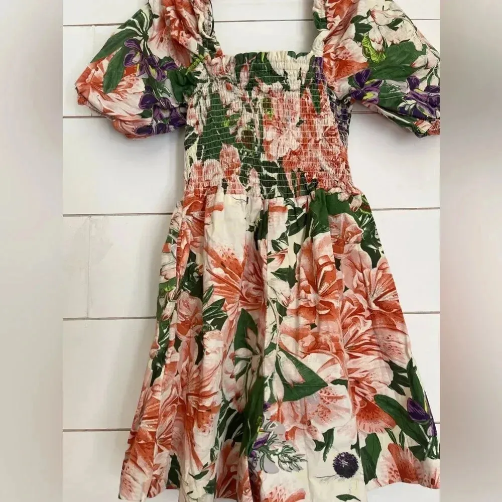 H&M Floral Puff Sleeve Romper - Image 4