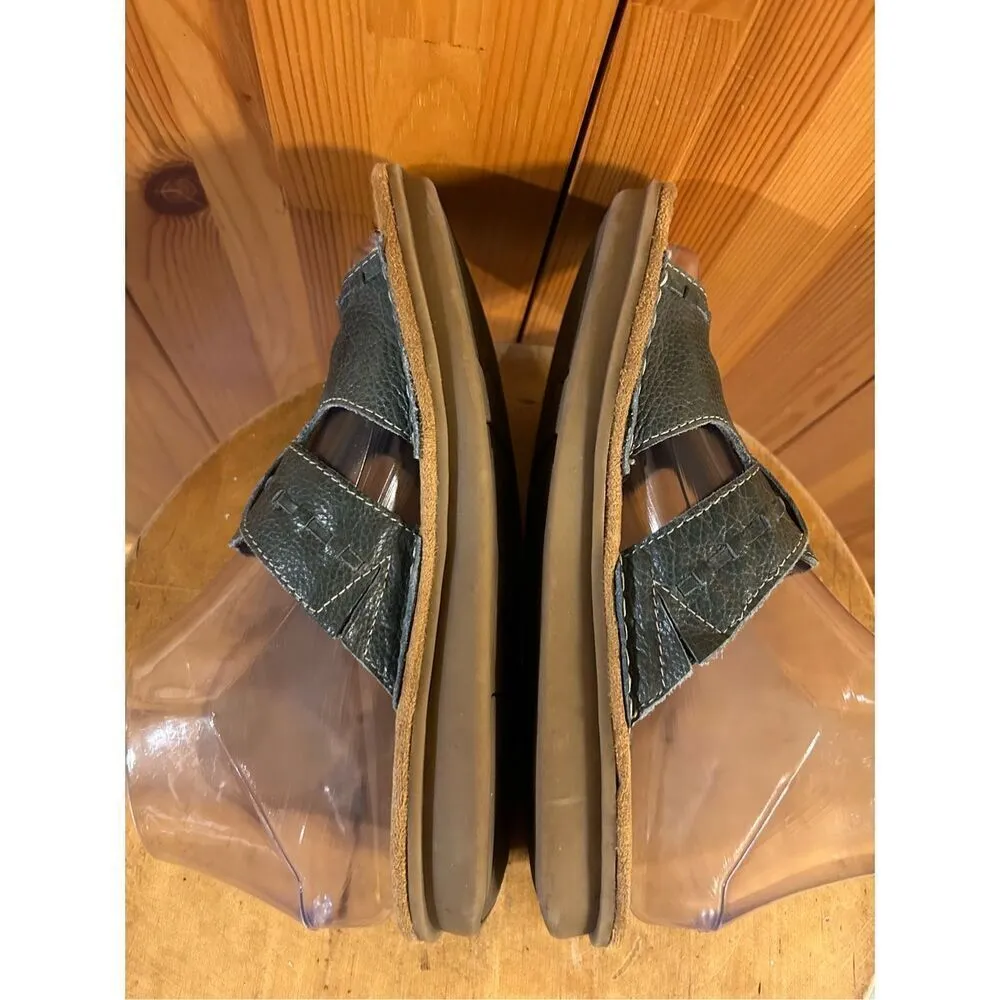 Natural Soul By Naturalizer Womens Sz 7 MED Green Leather Sandals  Style Dalton - Image 5