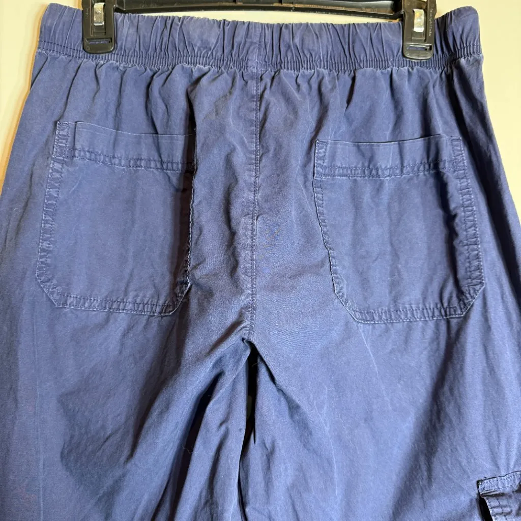 Aerie Avenue Baggy Cargo Pant Women's Small Blue Loose Poplin Adjustable Sporty - Image 14