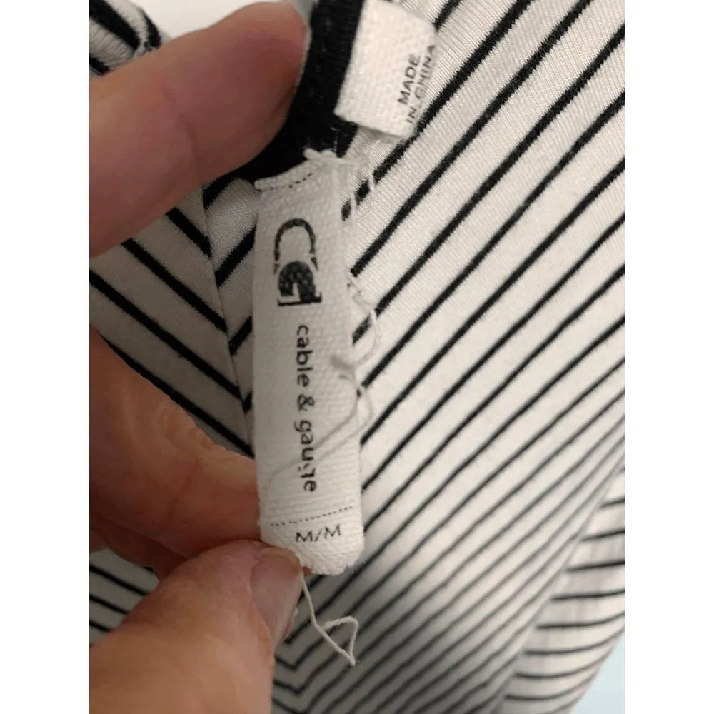 Cable & Gauge Black and White Tank Midi Dress - Image 3