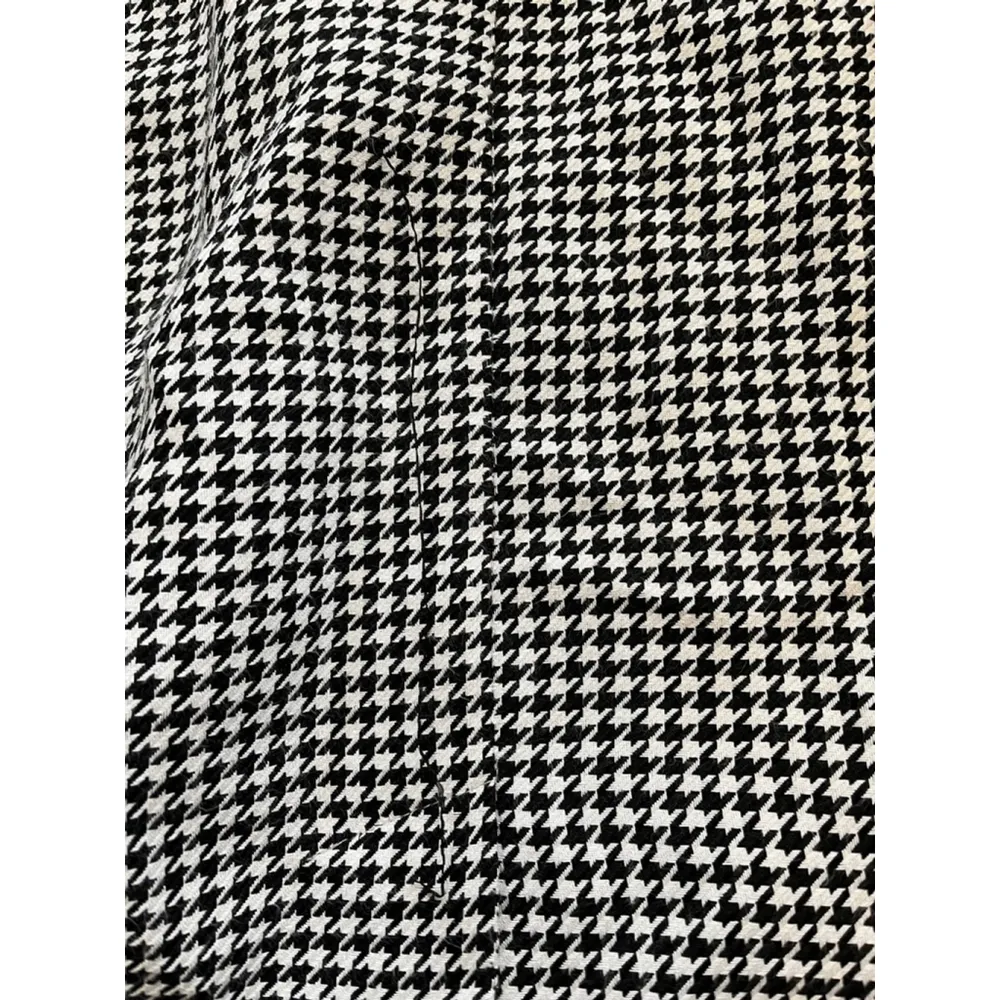 Vintage Briggs New York Houndstooth straight black white pencil Skirt Size 16 - Image 5