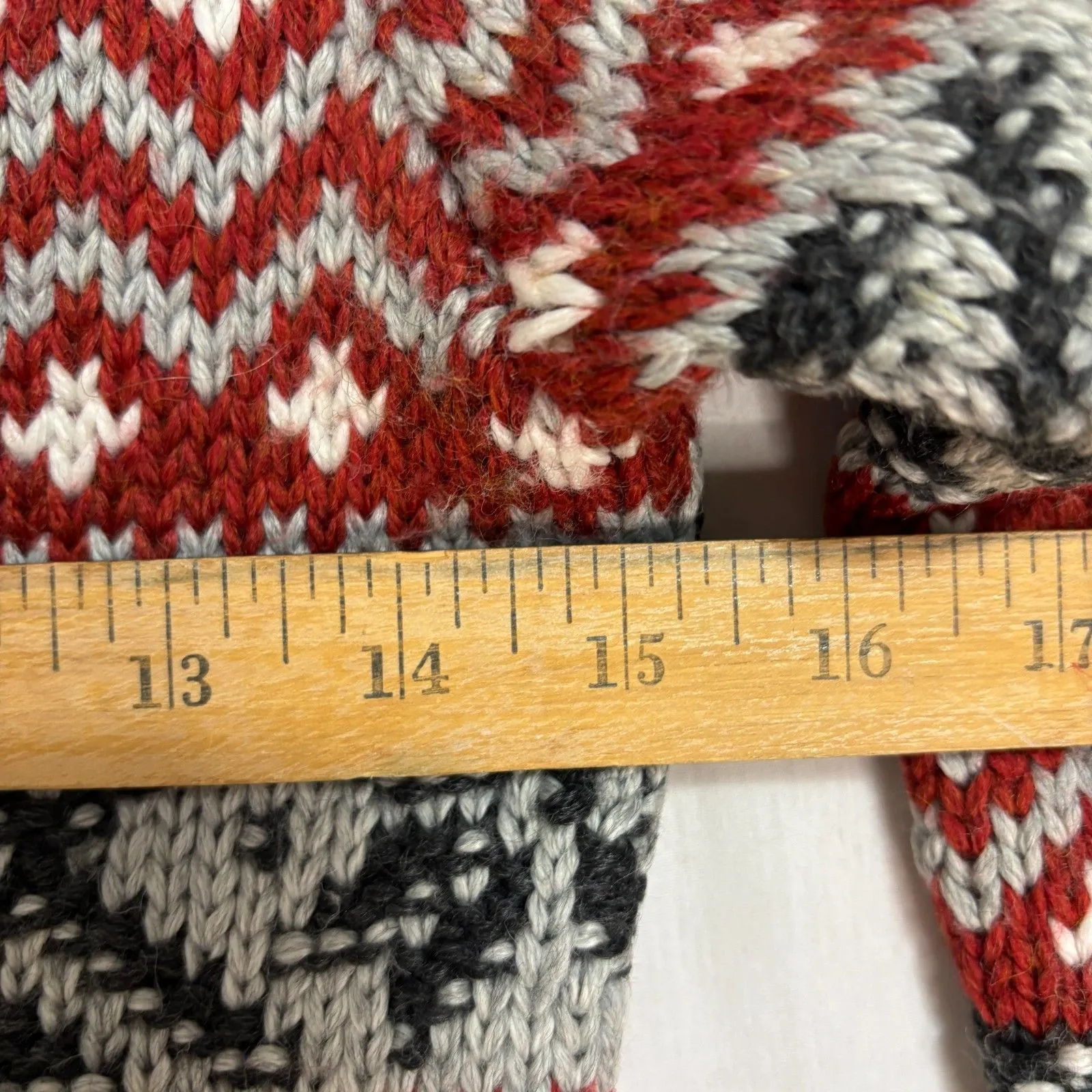 Vtg Womens Chunky Cable Knit Cardigan Button Sweater Nordic Fair Isle 2010 Sz S - Image 7