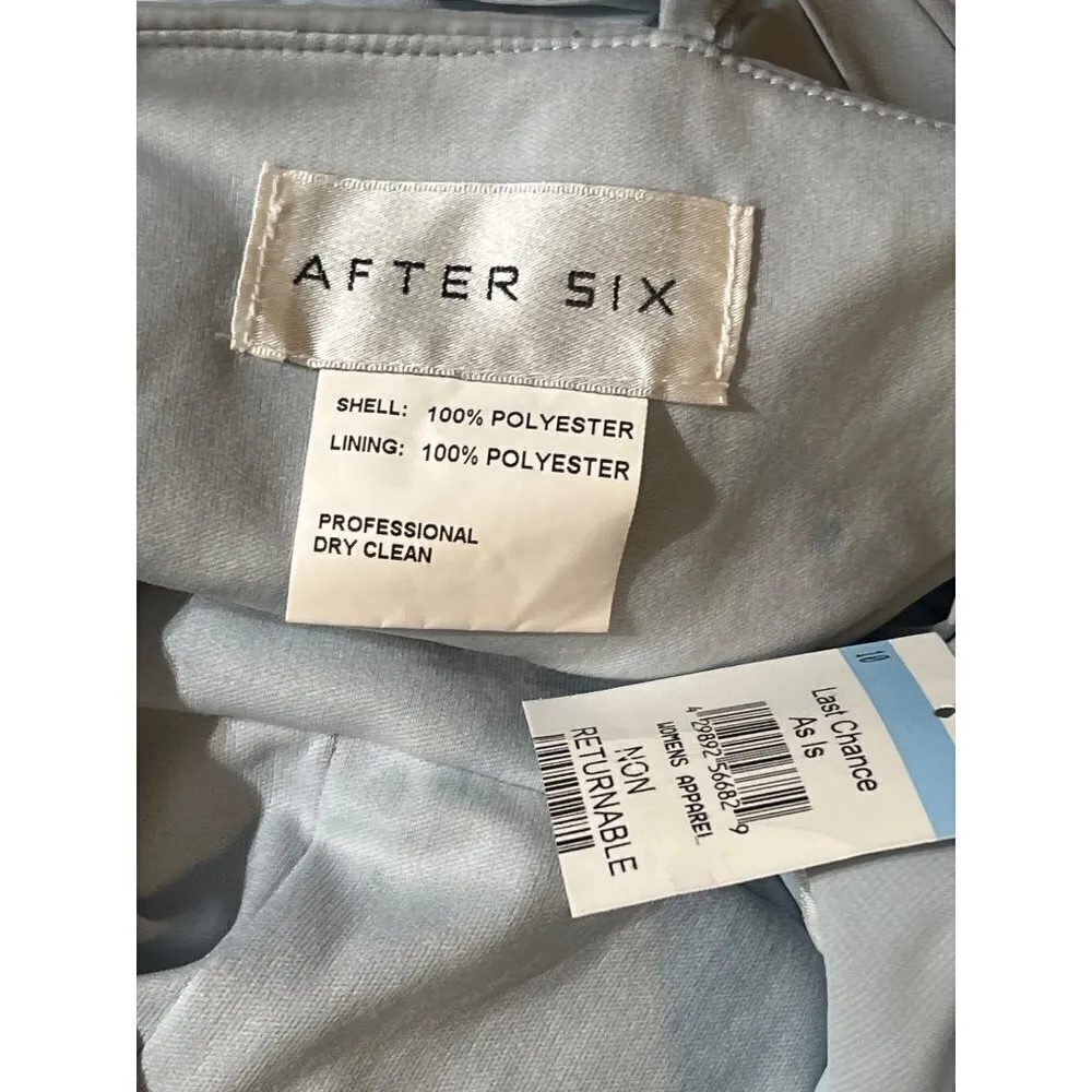 After Six Tie Back Cutout Maxi Dress With Front Slit in Sky Blue 14 New Womens - Image 6