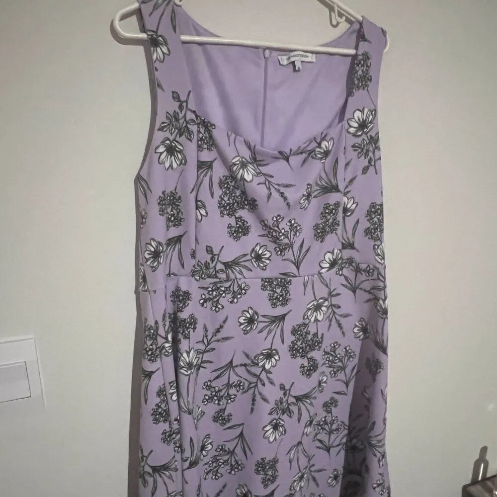 The Vanity Room purple floral dress xl - Image 4