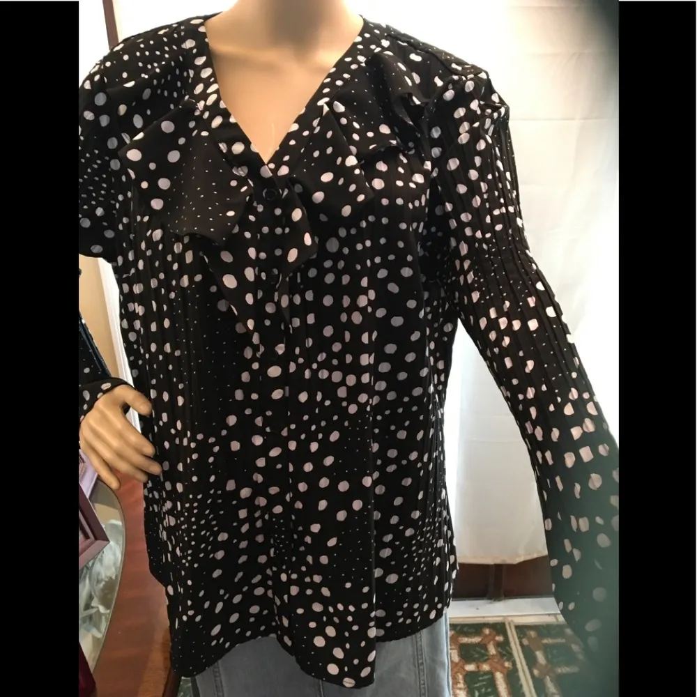 Black/White circle Blouse - Image 7