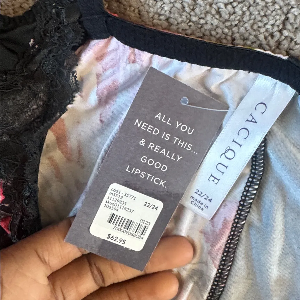 Cacique The Seriously Sexy Collection Floral Print Chemise SIZE 22/24 - Image 2