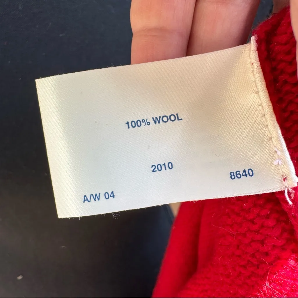 Tulchan 100% Wool Red Dog & Pawprint Sweater Size XL - Image 7