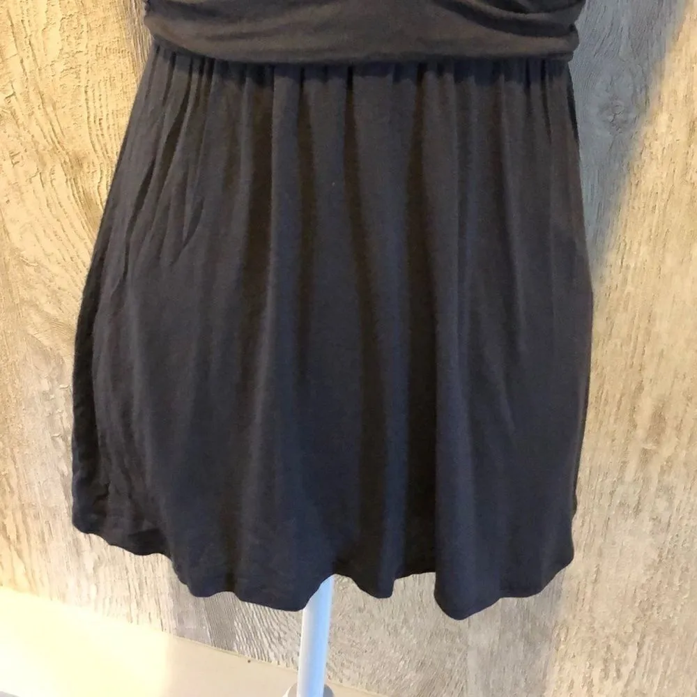 Ella Moss Dark Gray V Neck Flowy Tank Top - Image 6