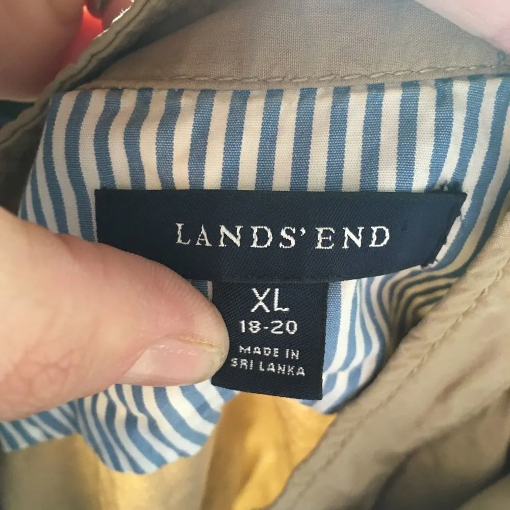 Lands' End Land’s End khaki button down lightweight jacket - Image 3