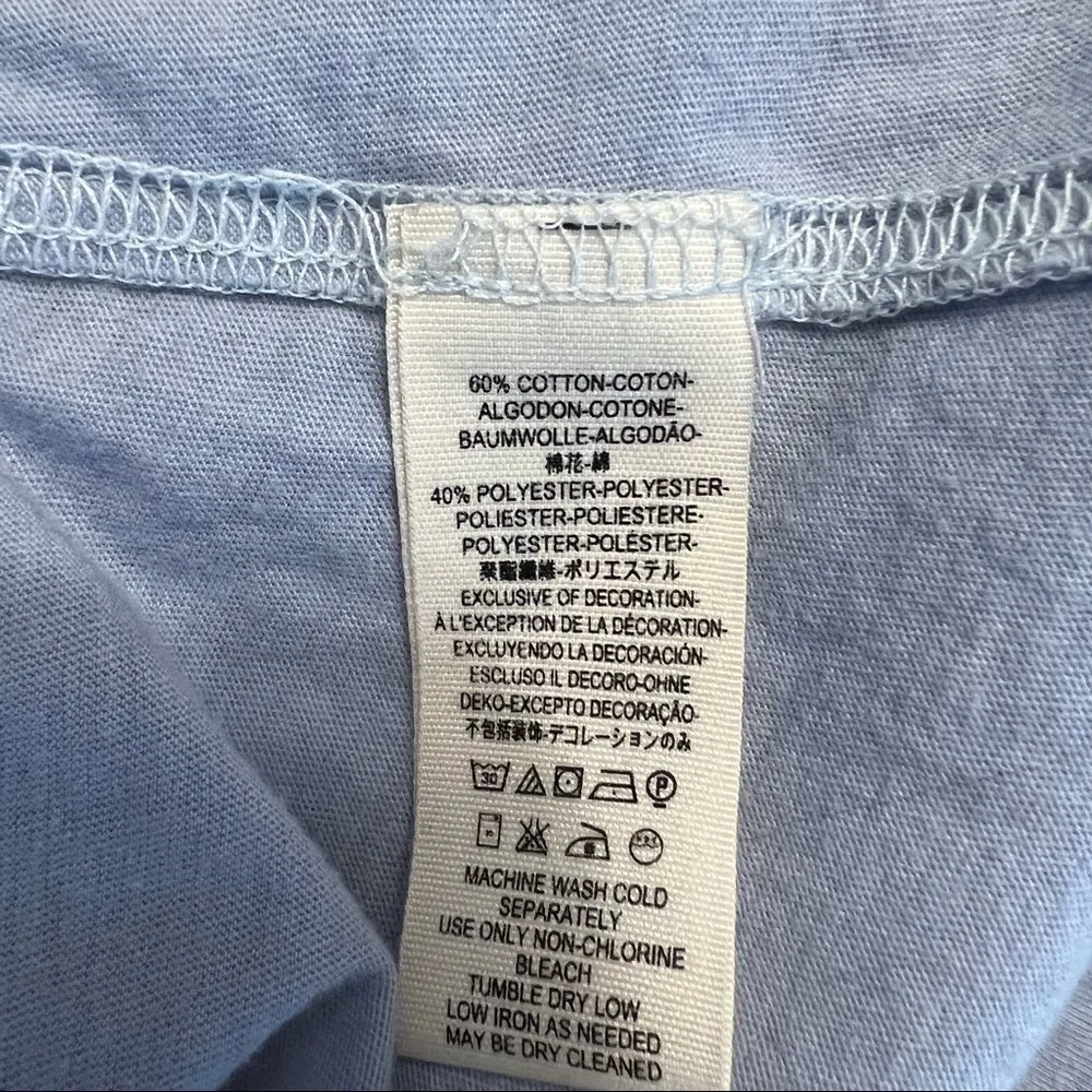 We The Free Top Blue Knit Cold Shoulder Short Sleeve high Low L Boho Casual Chic - Image 13