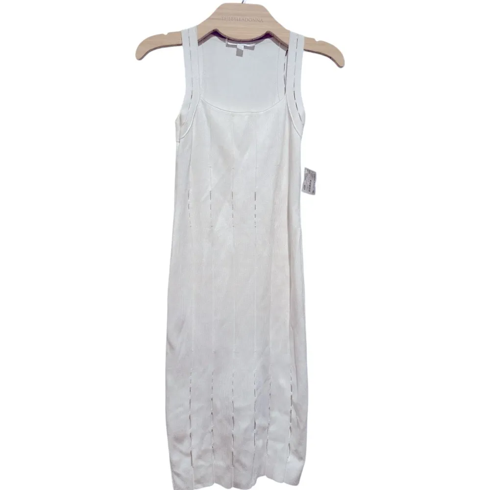 CUSHNIE ET OCHS ELITE IVORY WHITE SLEEVELESS BODYCON KNIT WHITE DESIGNER… Size M - Image 3