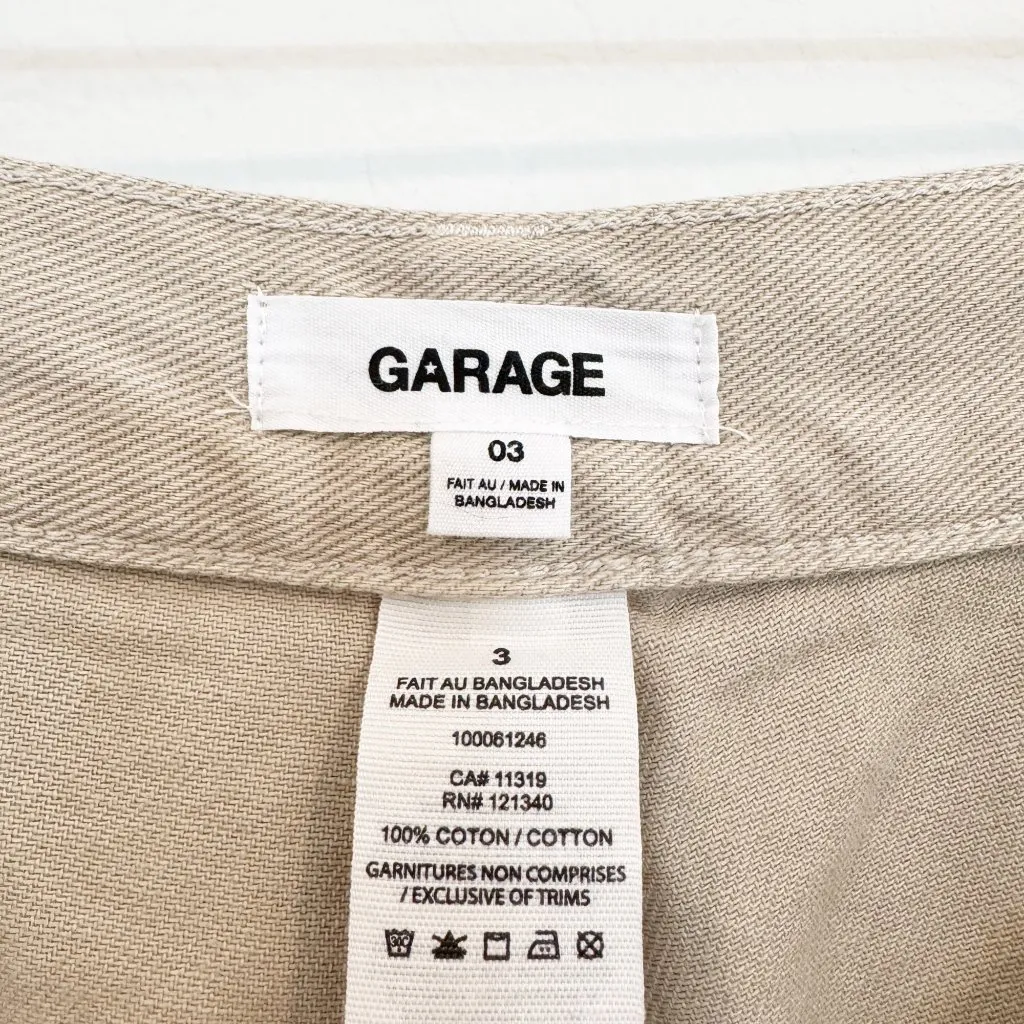 Garage Wide Leg Baggy Carperter Pants High Rise Jeans in Tan Grunge Punk Skater - Image 5