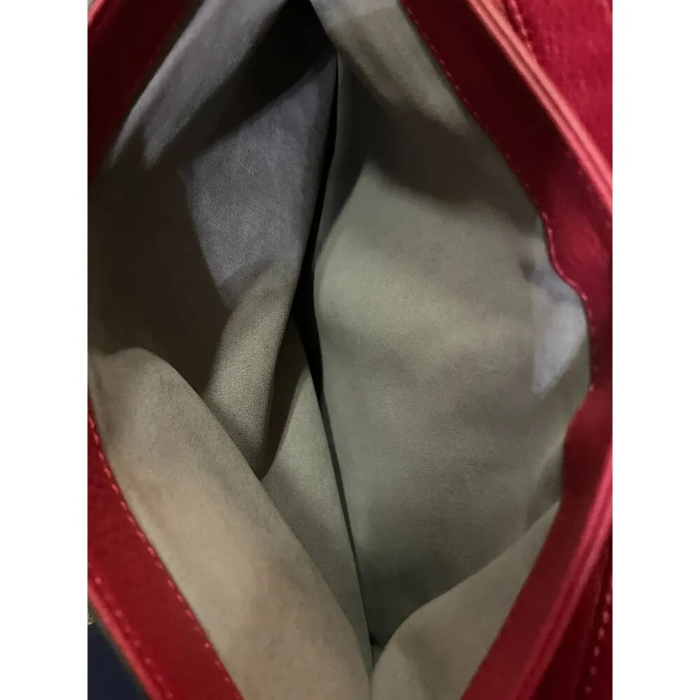 Vince Camuto RETA Tote Purse Used Rio Red Leather VC-RETA-STO Excellent Conditio - Image 16