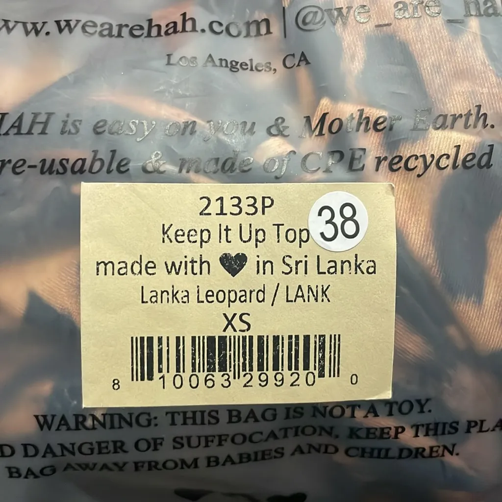 We Are HAH x Free‎ People Leopard Print Long Sleeve Top XS $158 Tan - Image 3