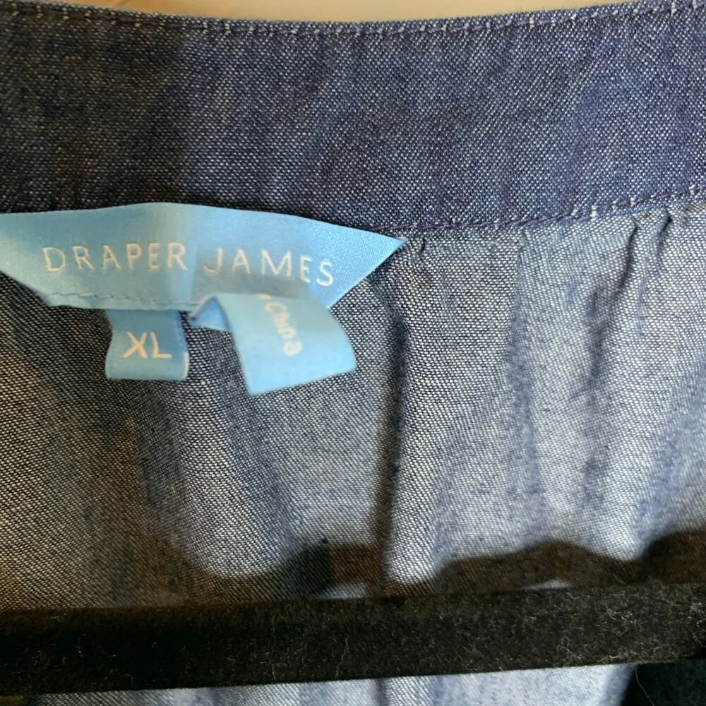 Draper James Tie Waist Jumpsuit in Chambray Sz XL - Image 6