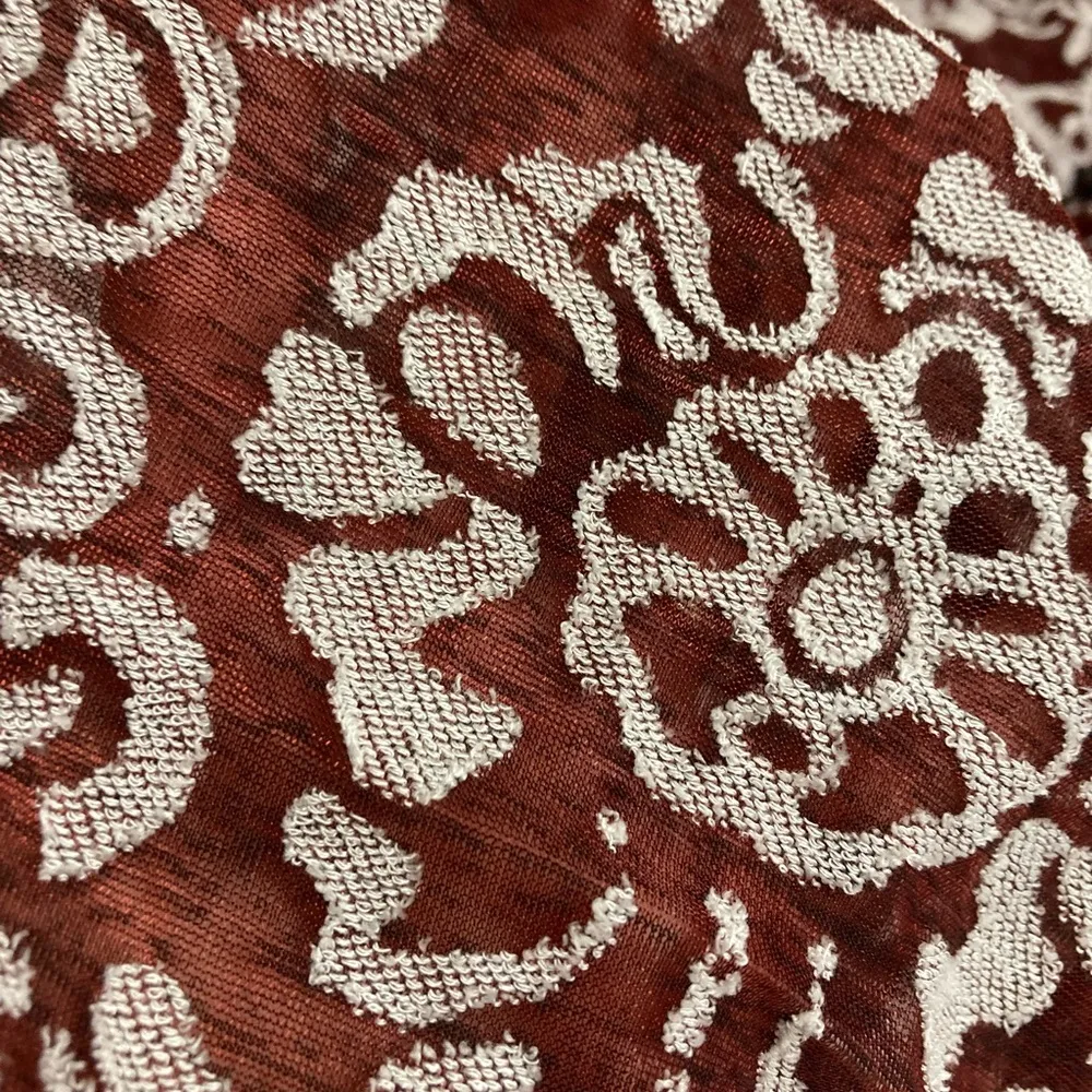 NWT Anthropologie (Burgundy & white/bone) Floral design/print - Image 6