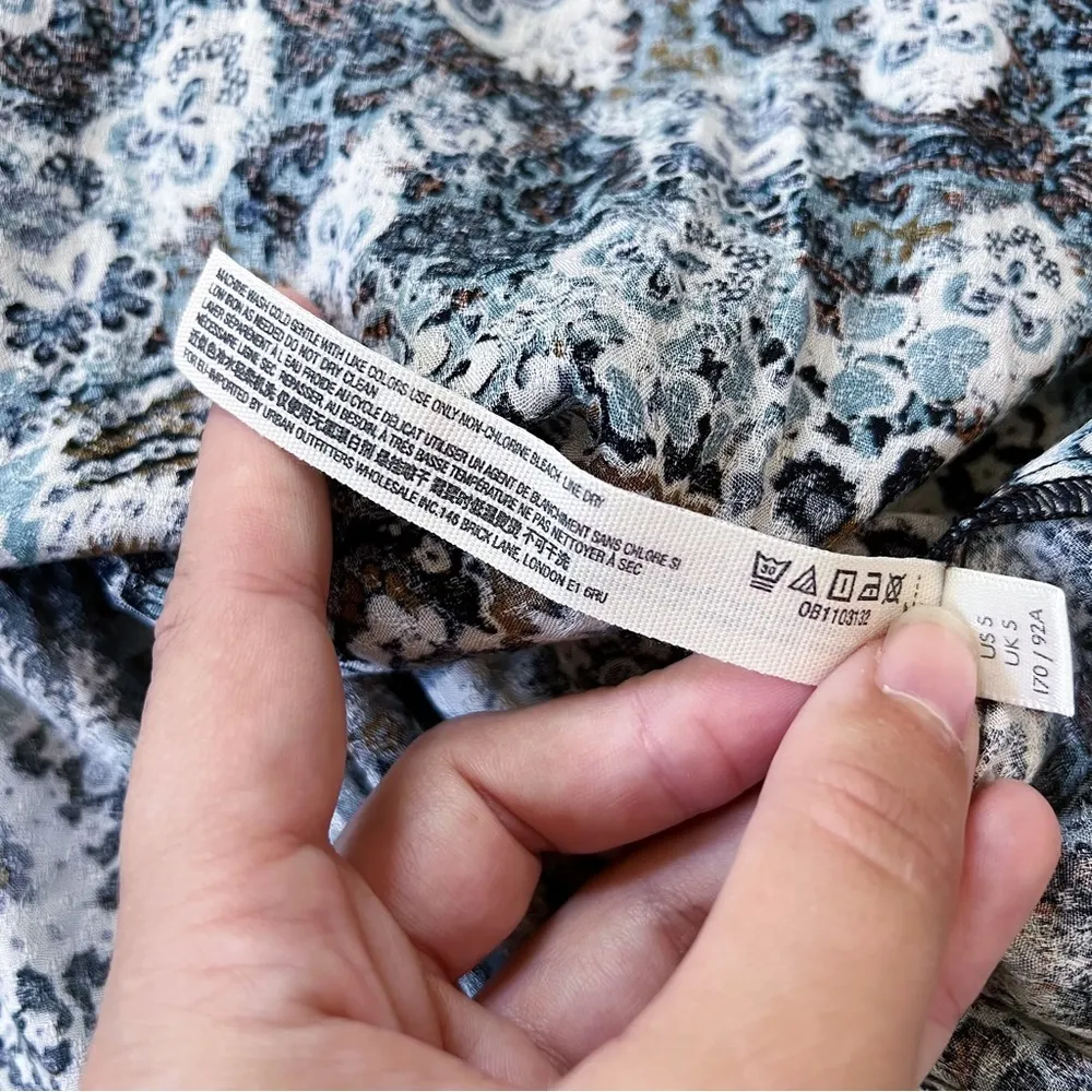 Free People • Let's Smock About It Maxi Slip dress black floral print tiered - Image 12