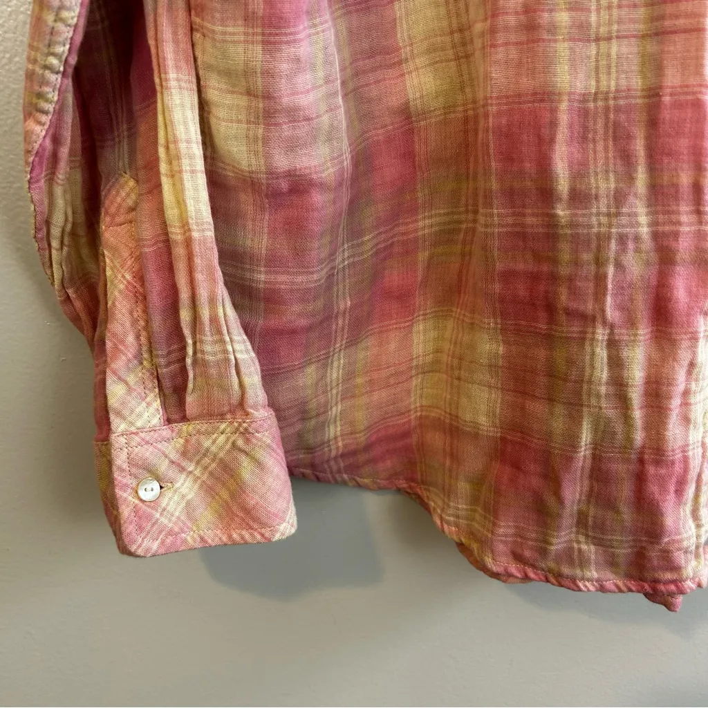 NWT Rails Ellis Rose Sand Ivory Long Sleeve Gauze Button Up Shirt Size XXL - Image 8