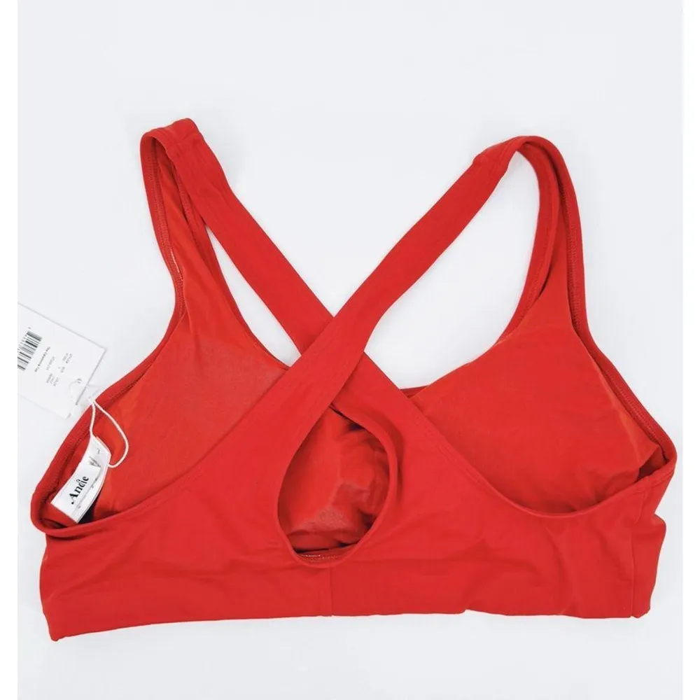 Andie Swim The Caledonia Bikini Top in Chili Pepper Red M NWT - Image 5