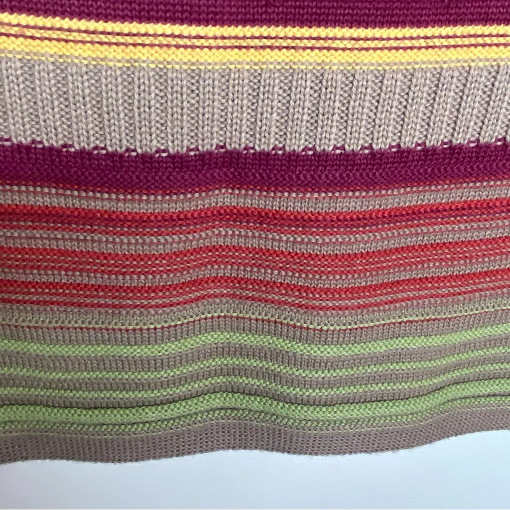 Christopher & Banks Wool Blend Color Block Chunky Knit Cardigan Sweater Sz S - Image 10