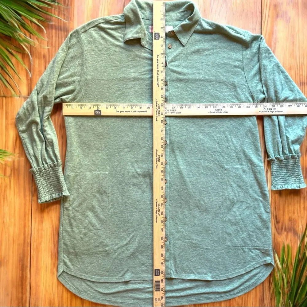 FP Beach Free People Oversized Button Down Tunic Shirt - Small - Image 9