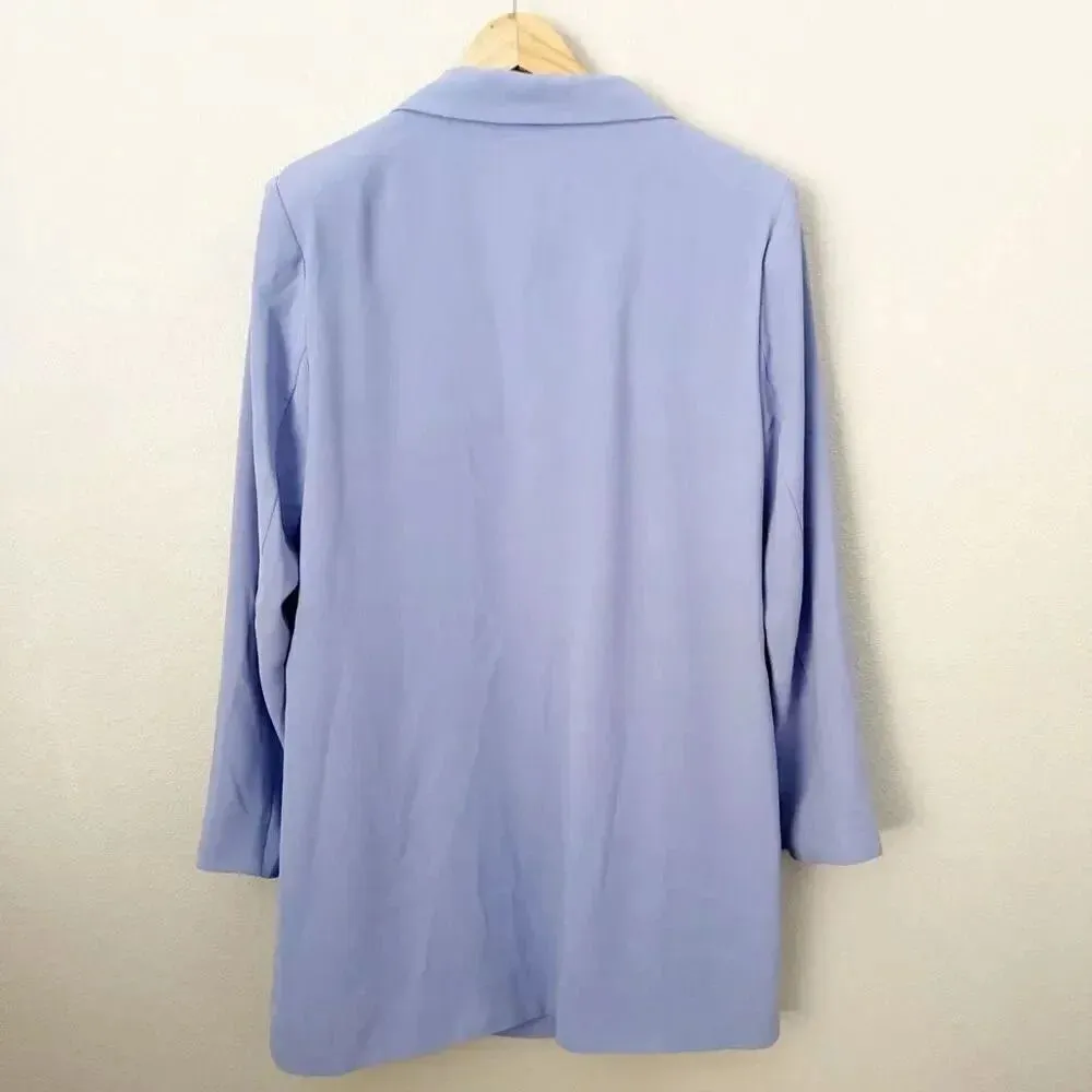 LOVERS FRIENDS | Diana Lavender Periwinkle Double Breasted Blazer Dress | Large - Image 5