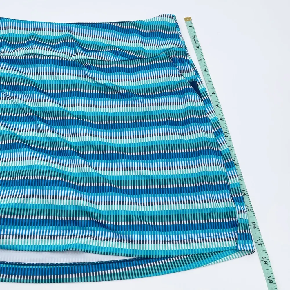 Adidas Women's Ultimate 365 Printed Skort Athletic Skirt Blue Stripe Size XL - Image 11