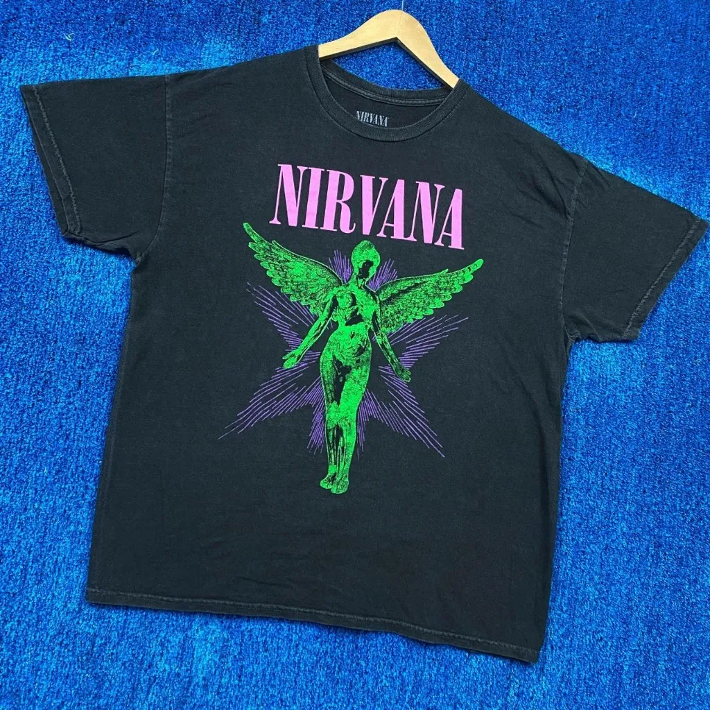 Nirvana T-Shirt – Size L/XL – Classic Rock Band Graphic Tee - Image 2