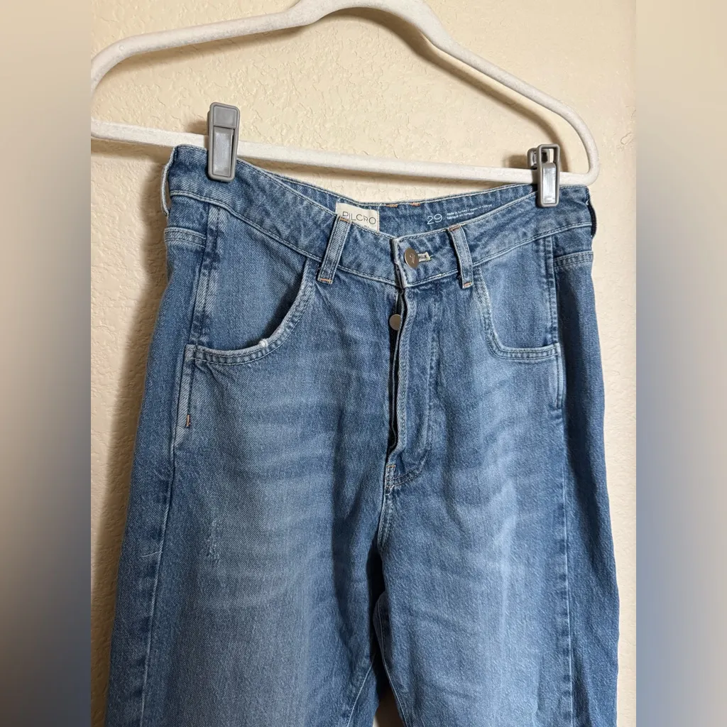 PILCRO reworked high rise tapered jeans size 29 in blue‎ barrel balloon - Image 5