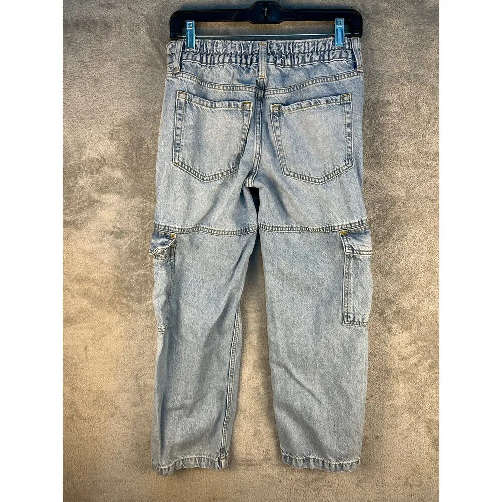 Aeropostale Low Rise Cargo Jeans Small Short Baggy Grunge Skater Festival 28x26 - Image 7