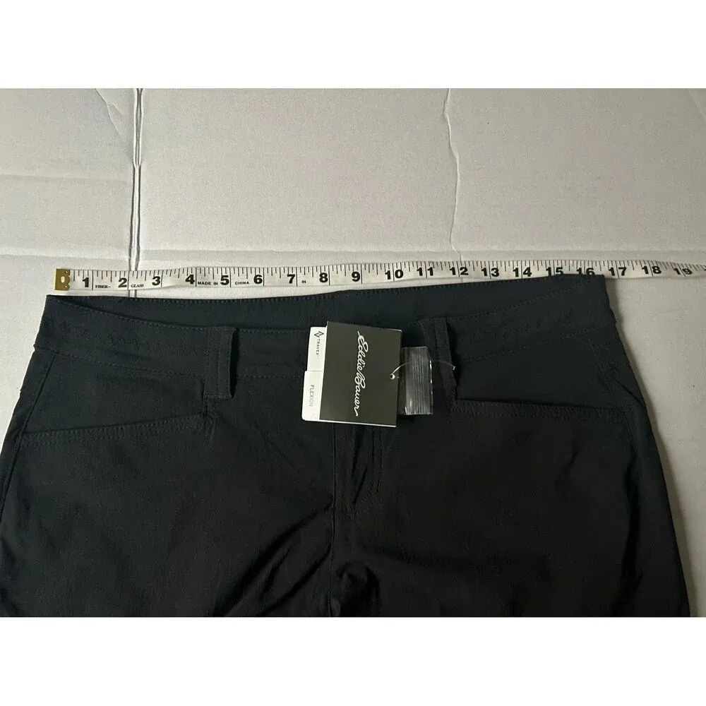 Eddie Bauer Womens 10P Black Outdoor Hiking Travex Flex on Horizon Roll-Up Pants - Image 8