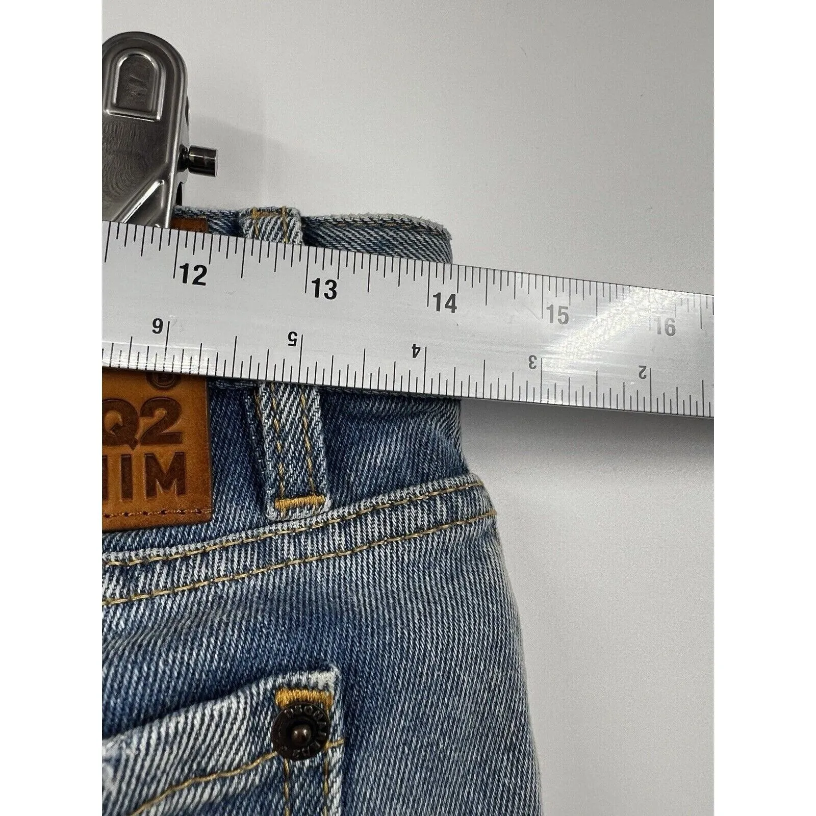 DSQUARED2 Jennifer Cropped Jean Denim Blue Made in Italy Size 38 Us 4 6 - Image 11