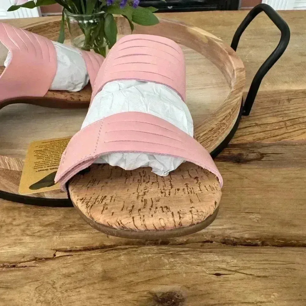 Waco Orthotic Leather Layla Slide~Coral~NEW BOX & BAG!~9.5 - Image 4