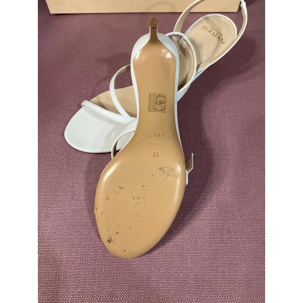 Alexandre Birman Tita Sandals in White 38 With Box Womens Leather High Heels - Image 11